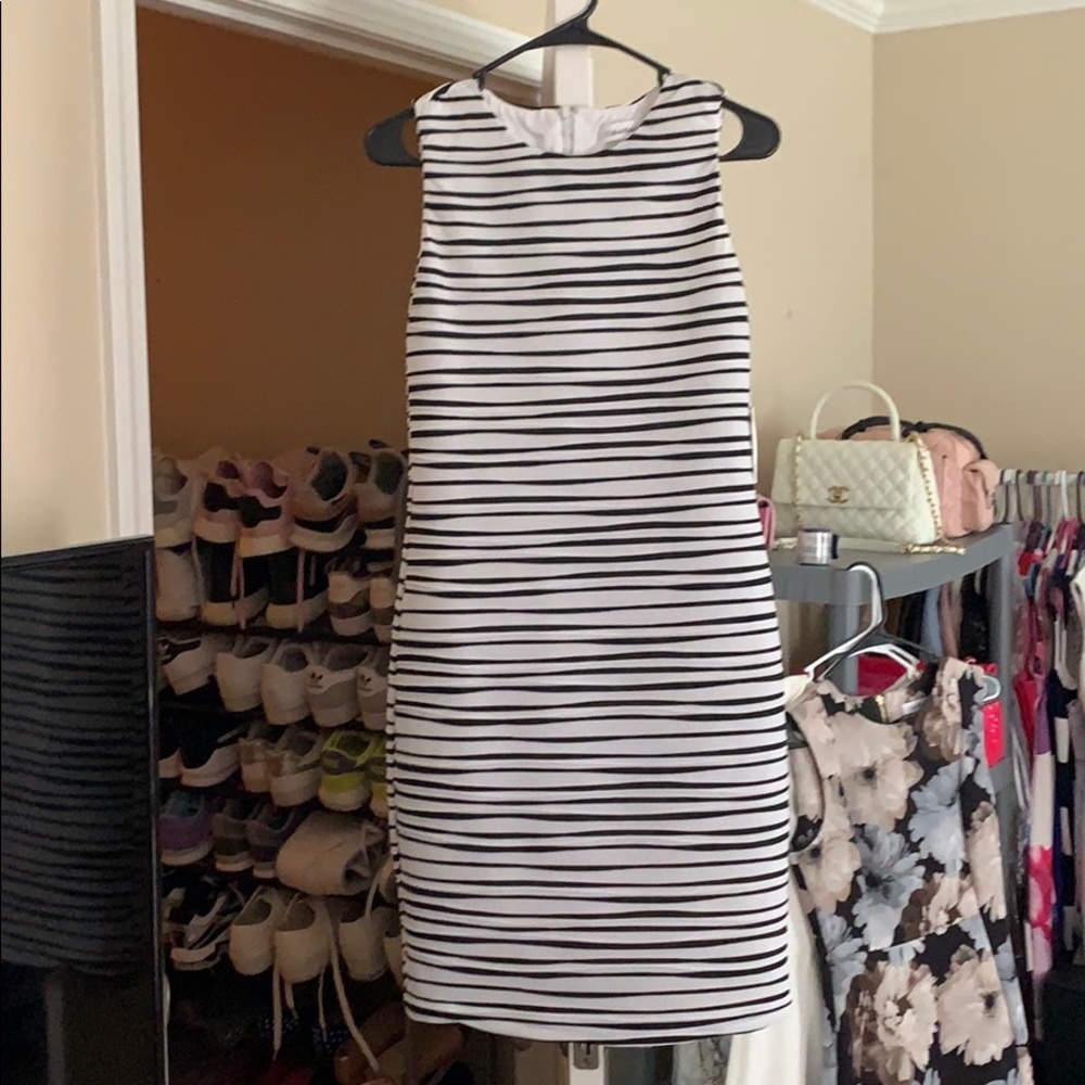Calvin Klein Striped Sheath Dress size 6